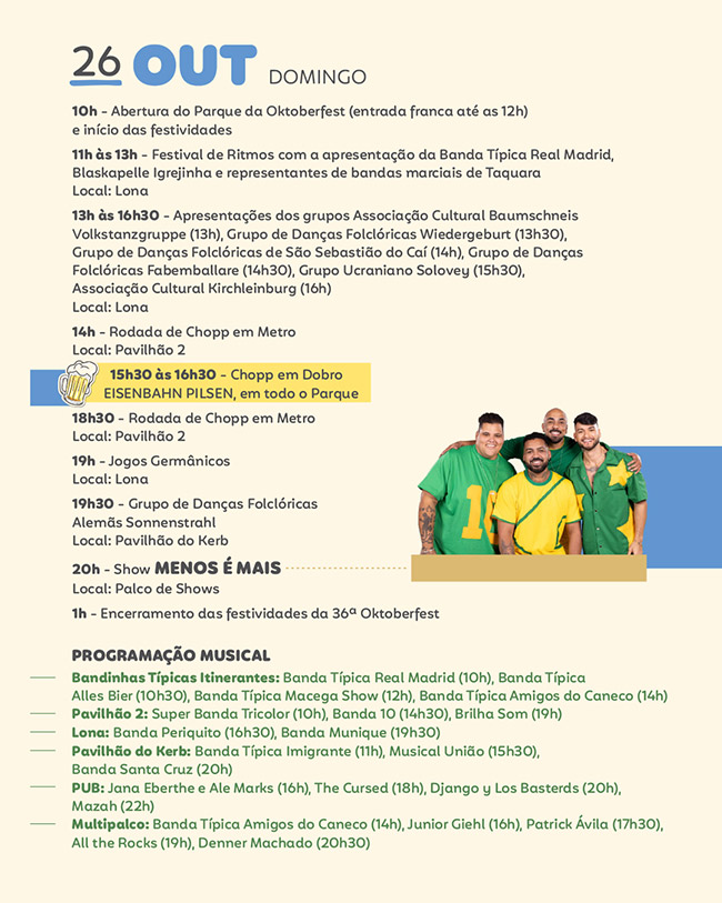Programação 35ª Oktoberfest