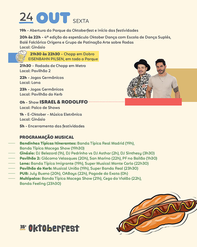 Programação 35ª Oktoberfest